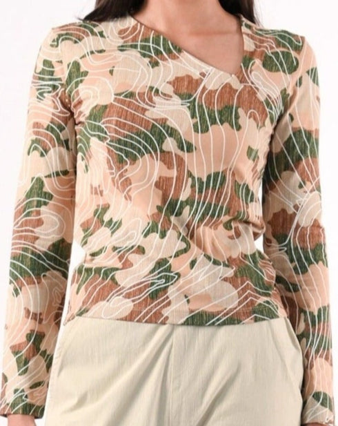Camo Cut Top